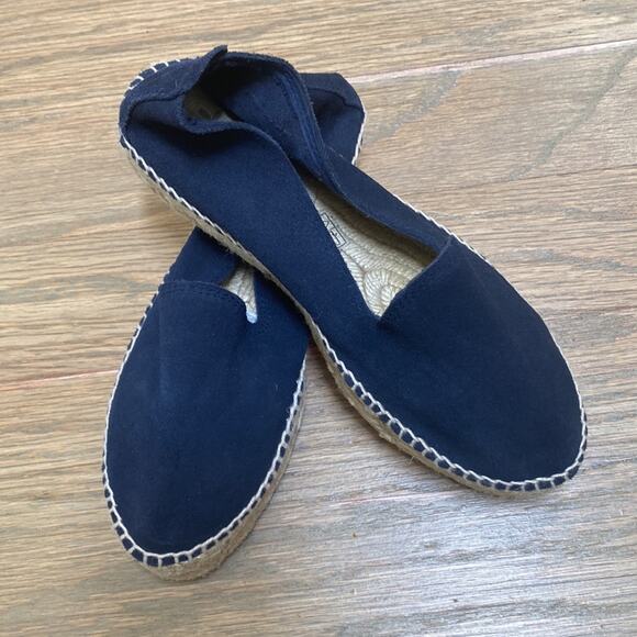 Manebi Navy Suede Double Sole Espadrilles Size 37 - Picture 1 of 6